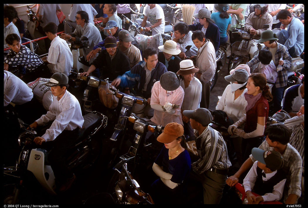 Aboard a ferry crossing an arm of the Mekong River. Mekong Delta region, Vietnam