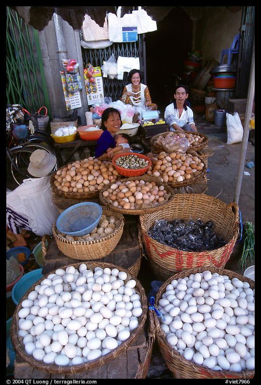 A variety of eggs for sale. Ho Chi Minh City , Vietnam