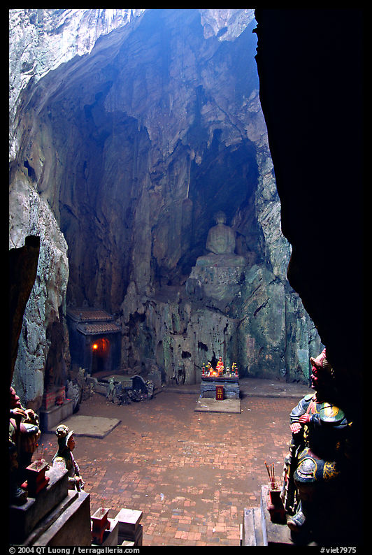 Troglodyte sanctuary in the Marble Mountains, Danang. Vietnam