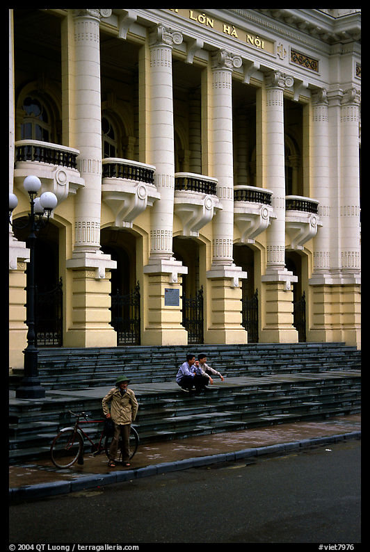 Opera House.  The city is now a remarkable fading poscard of colonial architecture. Hanoi, Vietnam