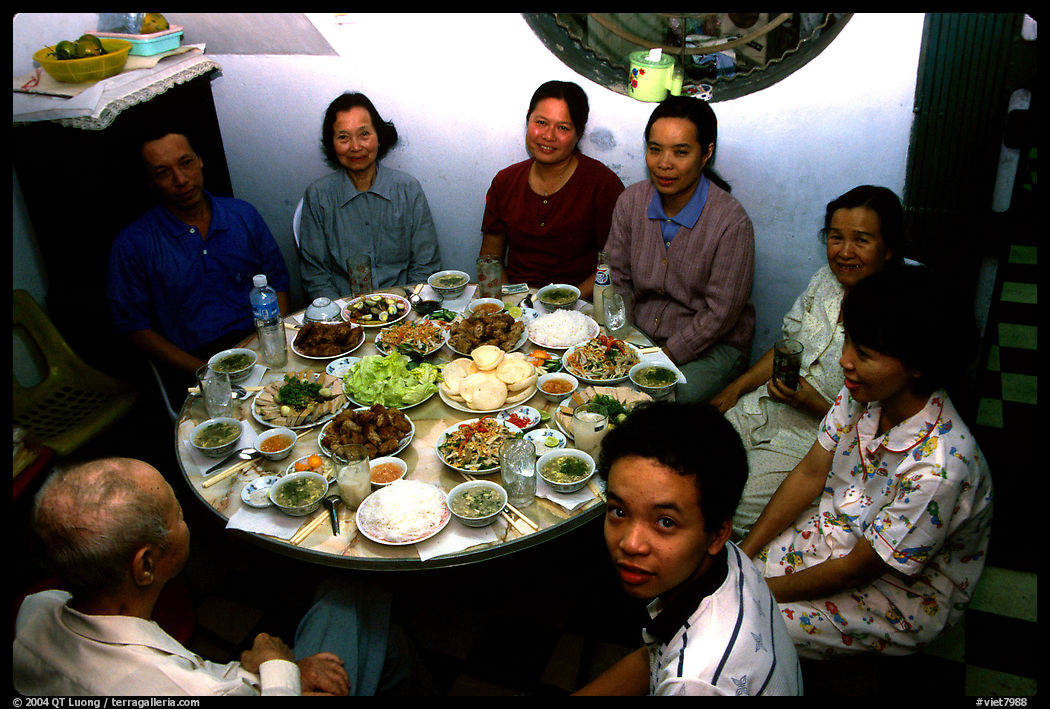 Family meal. Ho Chi Minh City, Vietnam