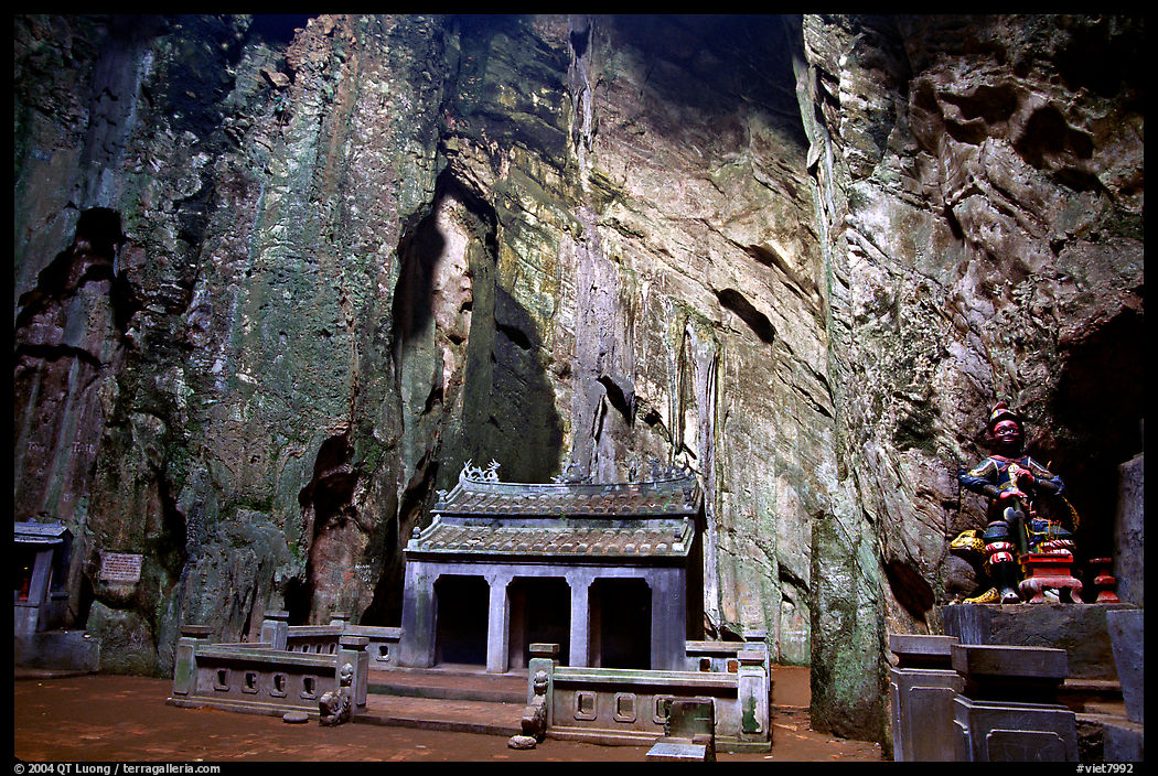 Troglodyte temple, Marble Mountains, Danang. Vietnam