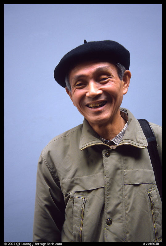 Wearing the French beret, is only one of the influences left from the colonial period among the older generations, Hanoi. Vietnam