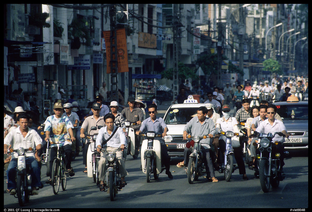 Traffic: there are 2 million motorcycles and the number of cars is growing everyday. Ho Chi Minh City, Vietnam
