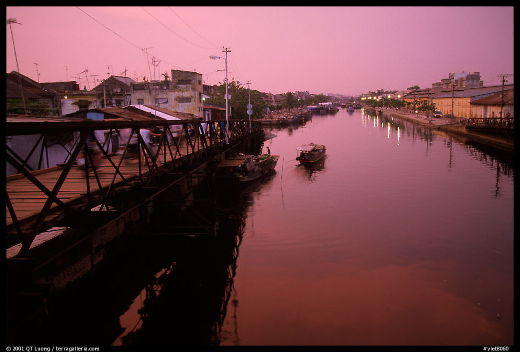 Evening on the Saigon arroyo. Ho Chi Minh City, Vietnam