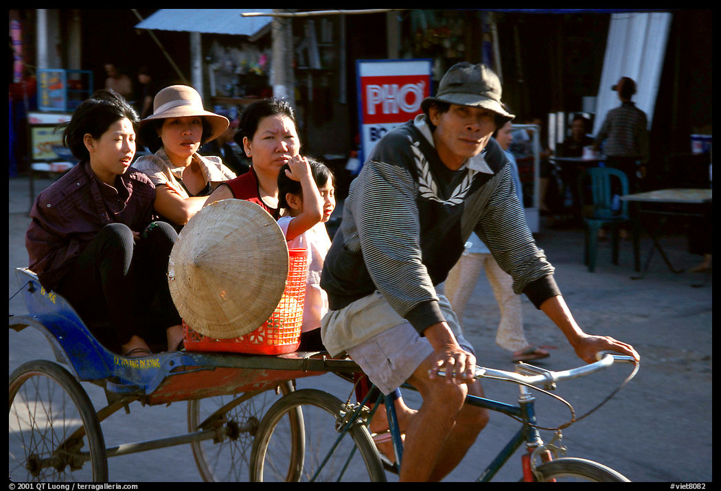 Xe Loi, a variety of cyclo used only in that area. Mekong Delta region, Vietnam