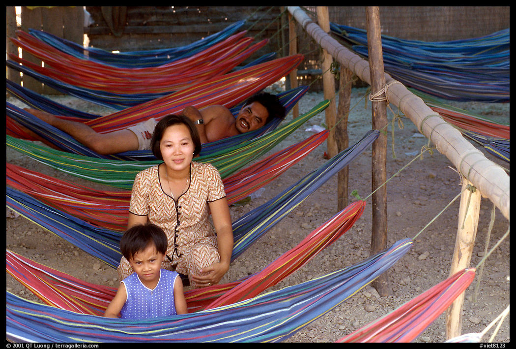 Resting at a hamoc dorm. Hong Chong Peninsula, Vietnam