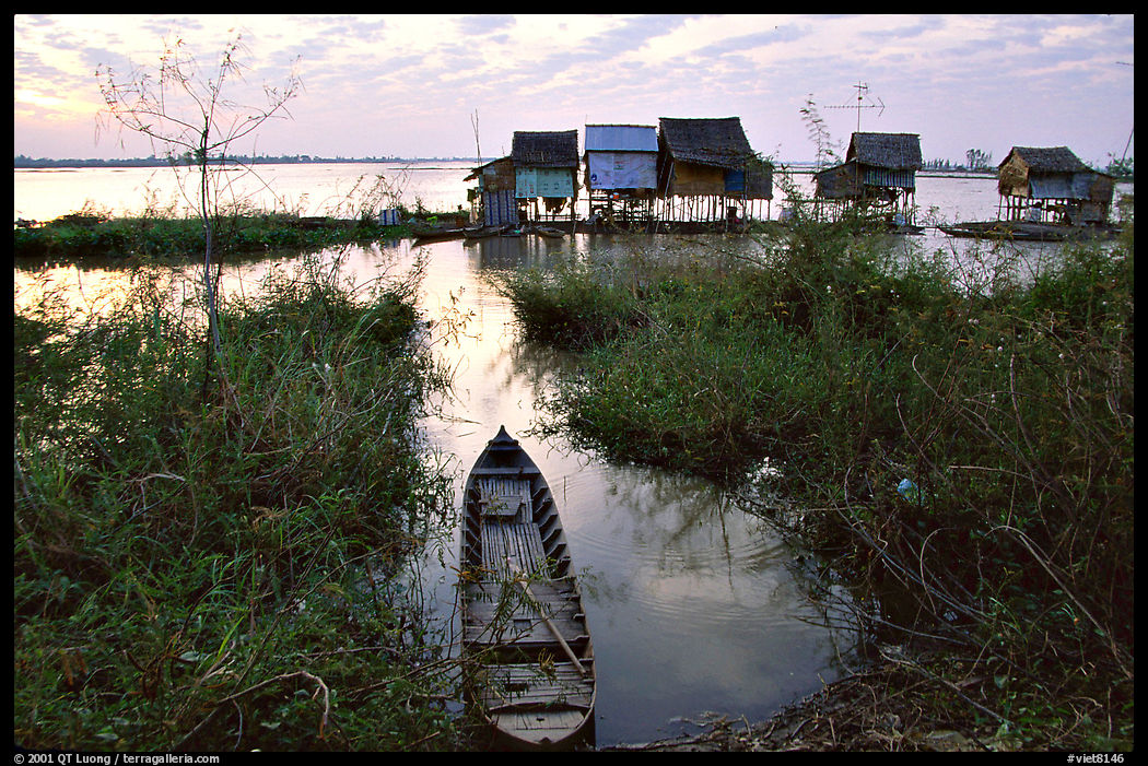 Stilts houses. Chau Doc, Vietnam