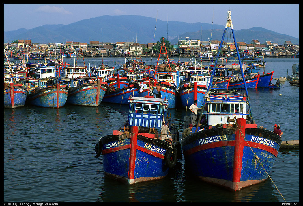 Colorfull fishing boats, Nha Trang. Vietnam