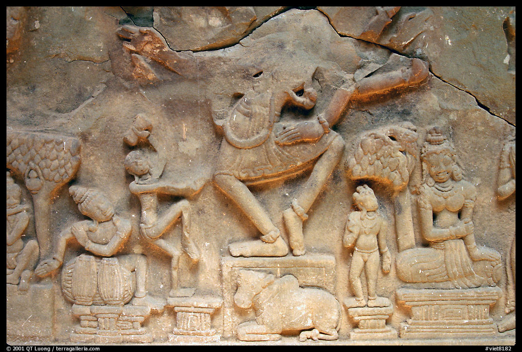Cham sculpture, Cham museum, Da Nang. Vietnam