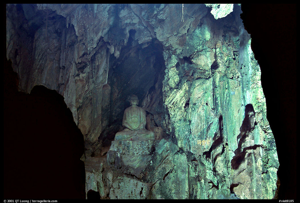 Troglodyte sanctuary in  the Marble mountains, Da Nang. Vietnam