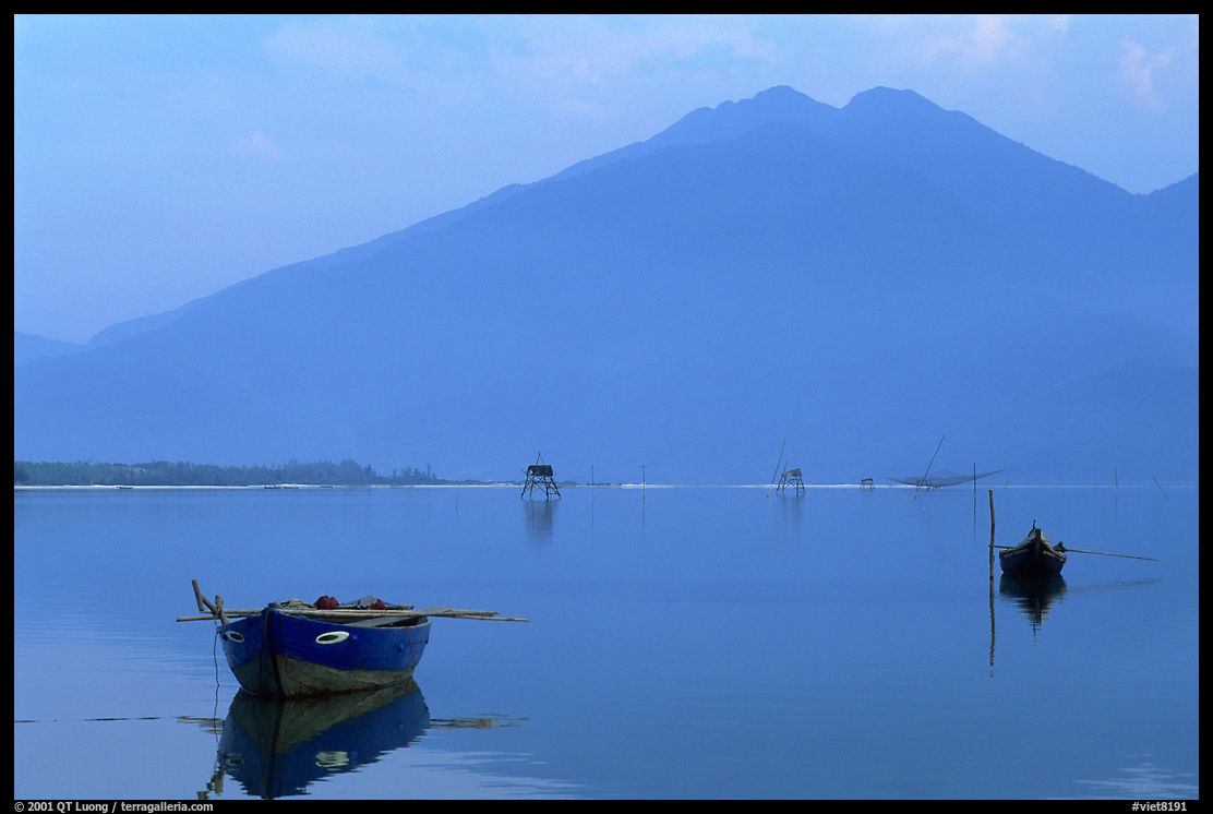 Central range plunges into the sea at Lang Co. Vietnam