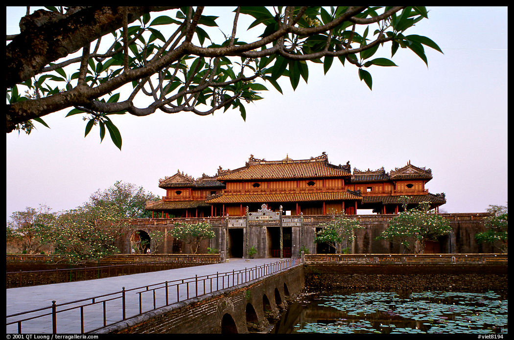 Ngo Mon gate. The citadel used to be the imperial palace of the Nguyen dynasty starting from the XVIIIth century. Hue, Vietnam