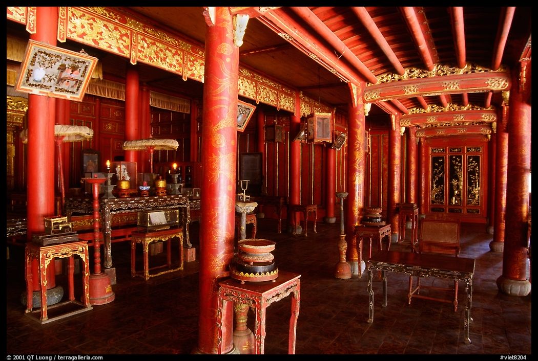 Inside the shrine of Minh Mang mausoleum. Hue, Vietnam