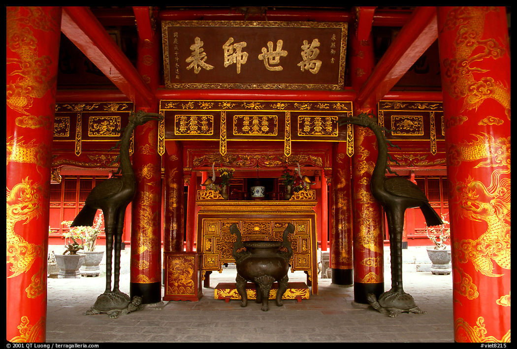 In the Temple of the Literature. Hanoi, Vietnam