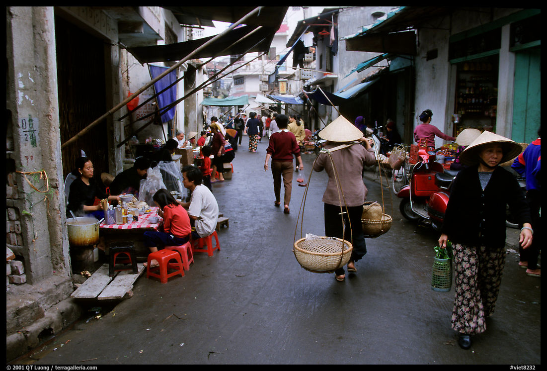 Street scene in the old city. Hanoi, Vietnam