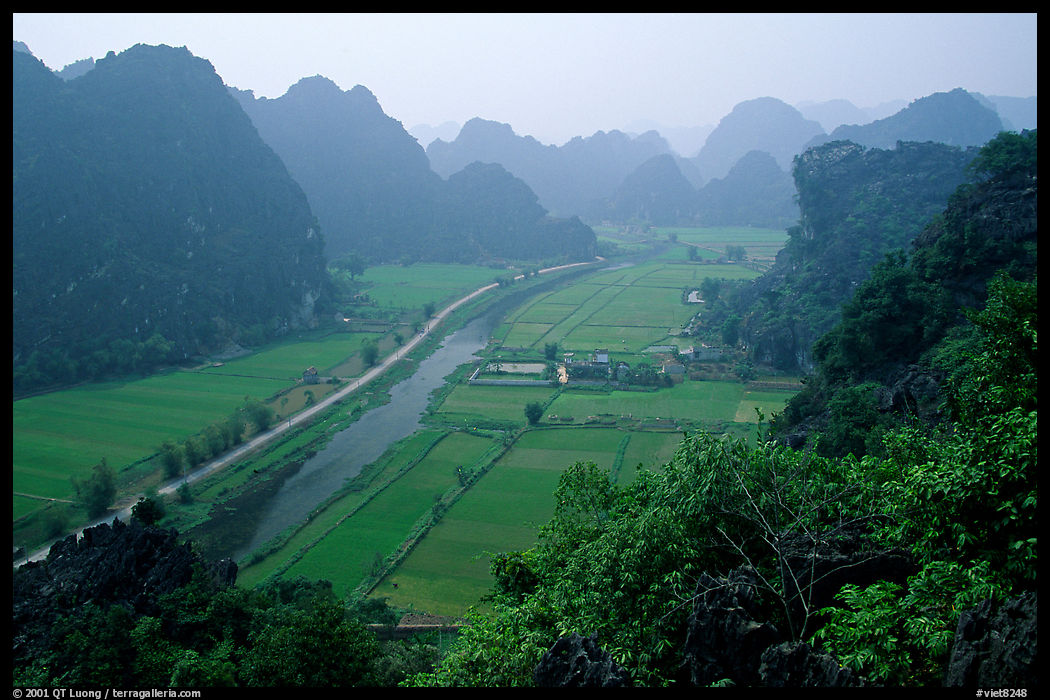 The Karstic landscape of Hoa Lu. near Ninh Binh,  Vietnam