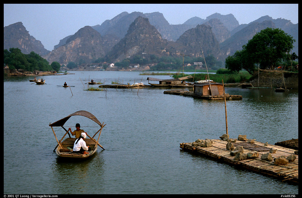 The canal of Ken Ga. near Ninh Binh,  Vietnam