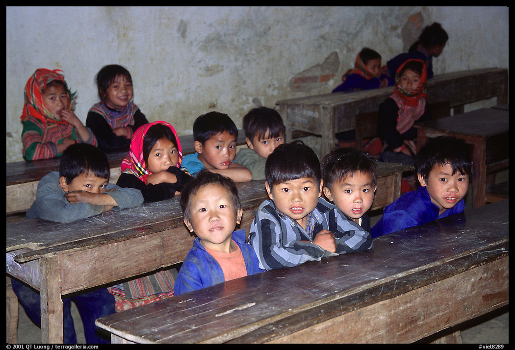 In the classroom. Bac Ha, Vietnam