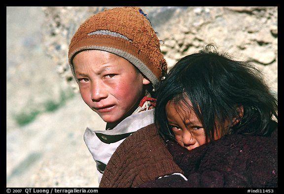 Children, Zanskar, Jammu and Kashmir. India (color)