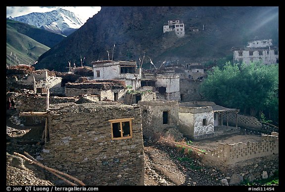 Ichack Village, Zanskar, Jammu and Kashmir. India (color)