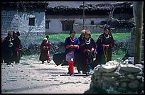 Group of villagers,  Zanskar, Jammu and Kashmir. India (color)