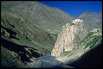 Bardan monastery at the entrance of Lungnak Valley, Zanskar, Jammu and Kashmir. India (color)
