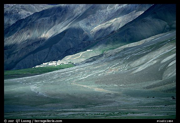 Lights and shadows, Karsha monastery, Zanskar, Jammu and Kashmir. India (color)