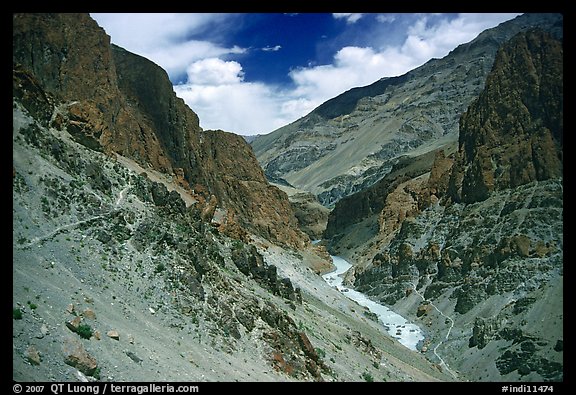 Tsarap River valley, Zanskar, Jammu and Kashmir. India (color)
