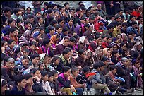 Crowd watching a performance, Keylong, Himachal Pradesh. India (color)