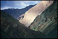 Dramatic light on barren mountains, Zanskar, Jammu and Kashmir. India