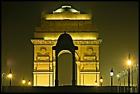 India Gate by night. New Delhi, India