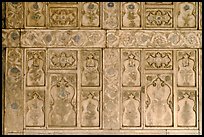 Marble wall decor,  Diwan-i-Khas, Red Fort. New Delhi, India (color)