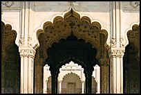 Arches, Diwan-i-Khas (Hall of private audiences), Red Fort. New Delhi, India ( color)