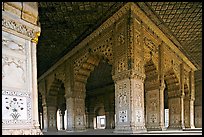 Columns and arches, Royal Baths, Red Fort. New Delhi, India