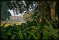 Gardens and colonial-area barracks, Red Fort. New Delhi, India ( color)