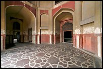 South hall, Humayun's tomb. New Delhi, India (color)