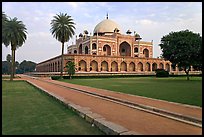 Mughal gardens and main mausoleum, Humayun's tomb. New Delhi, India (color)