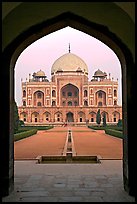 Cenotaph seen through entrance gate. New Delhi, India ( color)