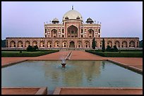 Basin, watercourses, and Humayun's tomb,. New Delhi, India ( color)