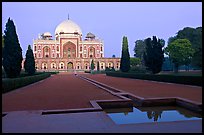 Main mausoleum at dusk, Humayun's tomb,. New Delhi, India