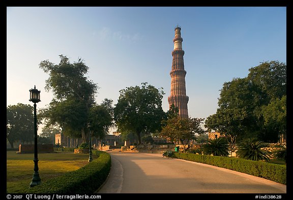 Gardens, and Qutb Minar tower. New Delhi, India