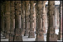 Colonade around  Quwwat-ul-Islam mosque, Qutb complex. New Delhi, India ( color)