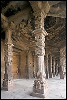 Colums around Quwwat-ul-Islam mosque, Qutb complex. New Delhi, India