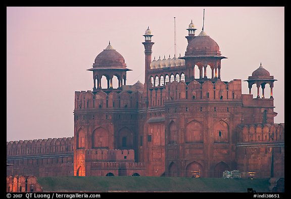 Lahore Gate at dawn. New Delhi, India
