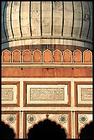 Dome and arches detail, Jama Masjid. New Delhi, India