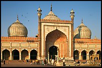 Jama Masjid, India's largest mosque, morning. New Delhi, India (color)