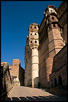 Tall Towers, Mehrangarh Fort. Jodhpur, Rajasthan, India