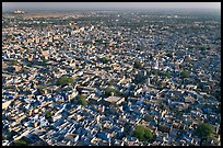 Blue City, seen from Mehrangarh Fort. Jodhpur, Rajasthan, India ( color)