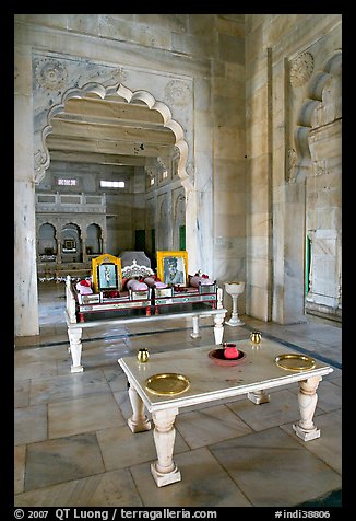 Memorial to Jaswant Singh, inside Jaswant Thada. Jodhpur, Rajasthan, India (color)